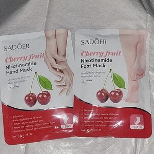 Cherry Fruit Hand and Foot Mask Set - Red